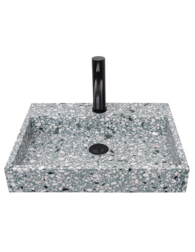 George bordmonteret håndvask 48 x 38 cm terrazzo - Grøn