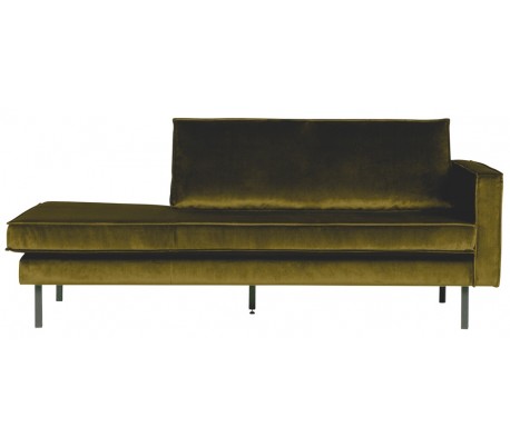 Rodeo daybed sofa i velour B206 cm - Oliven