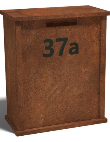 Arizona L postkasse H100 x B80 cm i corten stål