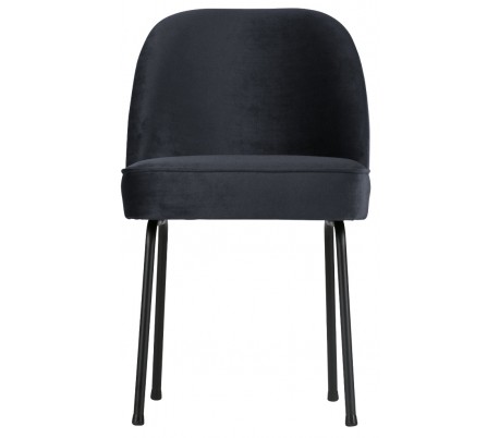 Spisebordsstol i velour H82,5 x B50 x D57 cm - Mørkeblå