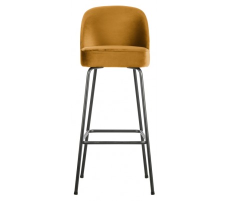 Barstol i velour H103 x B50 x D55 cm - Sennepsgul