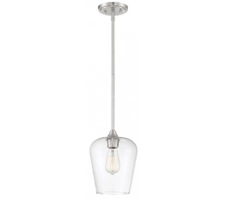Octave 1 Loftlampe Ø22 cm - Satineret nikkel/Klar
