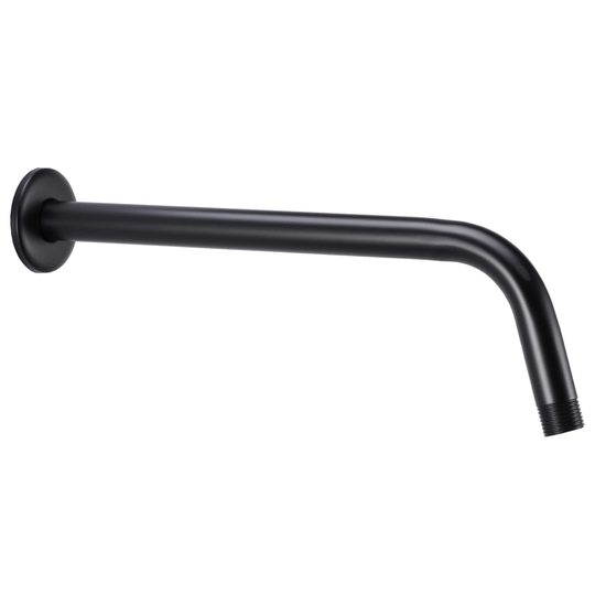 vidaXL støttestang til bruser 30 cm rund rustfrit stål 201 sort