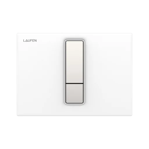 Laufen Lis betjeningsplade AW104, hvid/mat krom