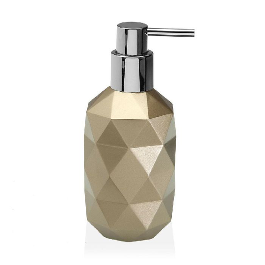 Sæbedispenser Diamond Hvid Plastik Harpiks (7,7 x 17,8 x 7,7 cm)