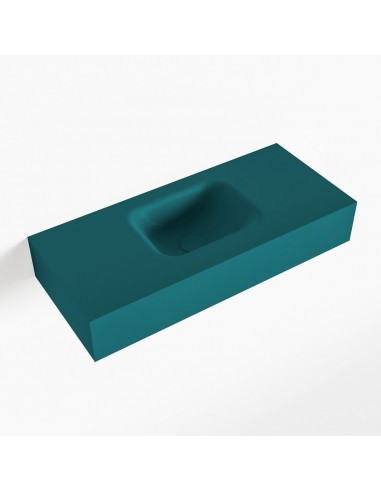 LEX væghængt håndvask 70 x 30 cm Solid surface - Petrolium