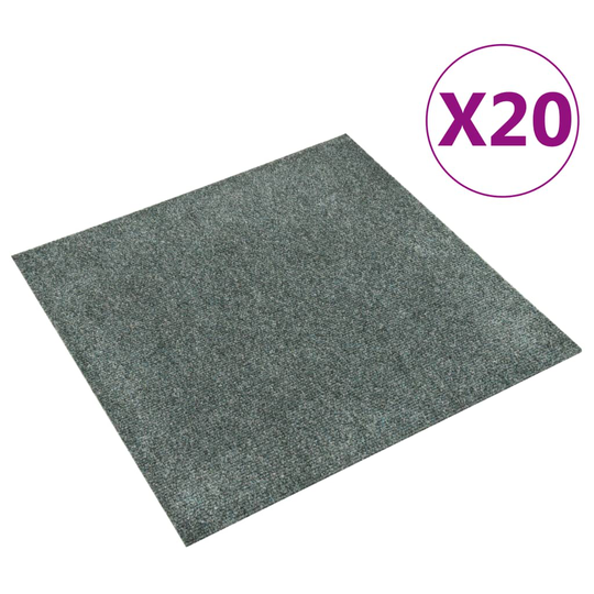 vidaXL tæppefliser 20 stk. 5 m² grøn