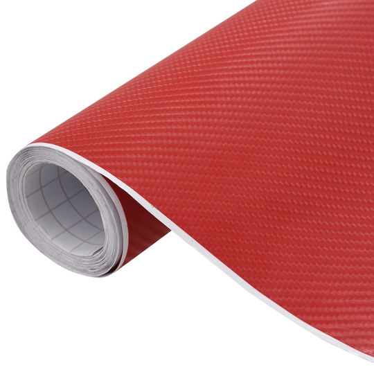 vidaXL bilfolier 2 stk. 100x150 cm + 50x150 cm 4D rød