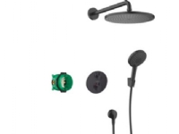HG Croma 280 indbygningssæt - Indbygningssæt ø280mm m/hoved/håndbr/sl mat sort