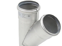 Blücher gr.rør 45gr.75mm - m.O-ring RF. AISI 316L.Syrefast stål