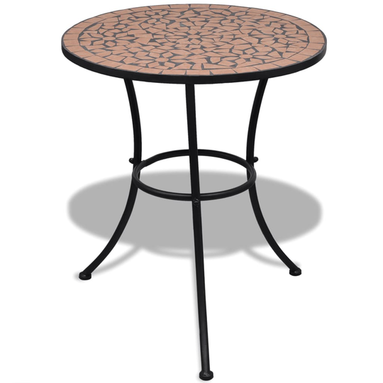 vidaXL bistrobord 60 cm mosaik terracotta