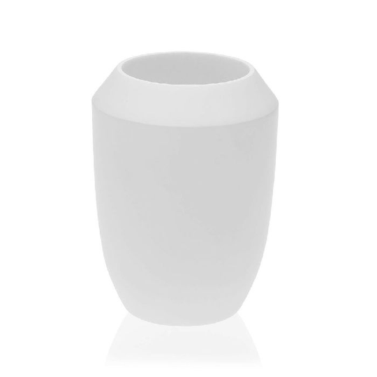Tandbørsteholder Versa Hvid Harpiks (8,1 x 10,6 cm)