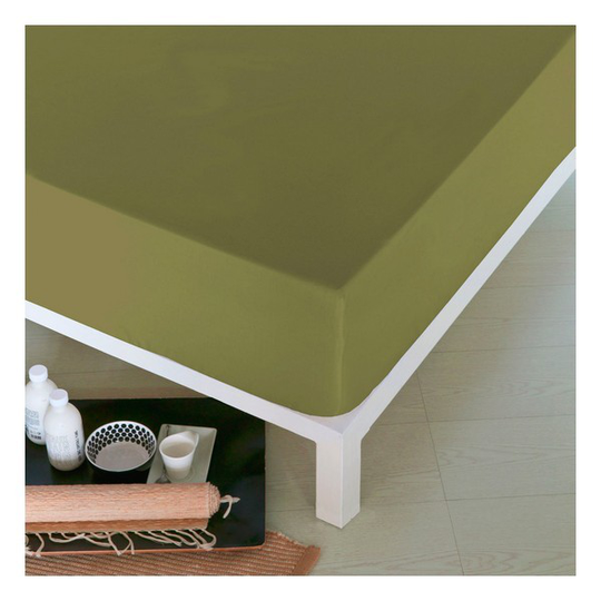 Monteret bundark Naturals Grøn Seng 180
