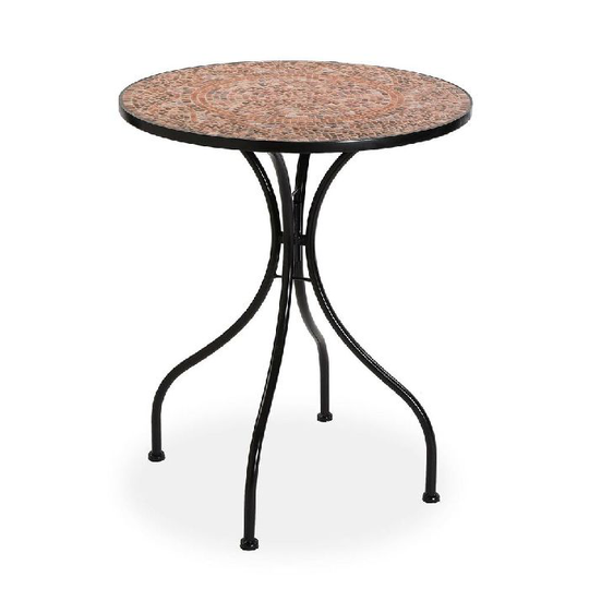 Sofabord Versa Mosaik Cirkulær Rød Metal (60 x 71 cm)