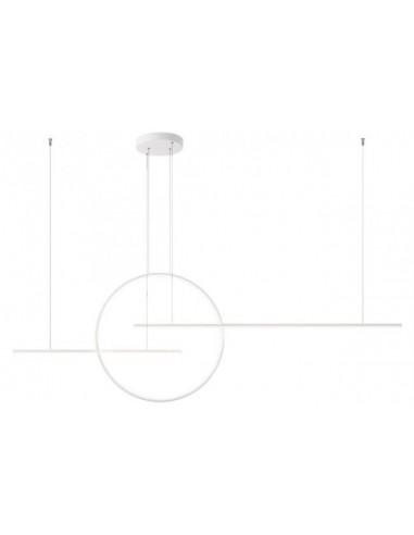 GIOTTO Langbordspendel i aluminium B175,2 cm 56W LED - Mat hvid