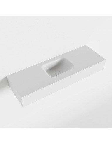 LEX væghængt håndvask 90 x 30 cm Solid surface - Talkum