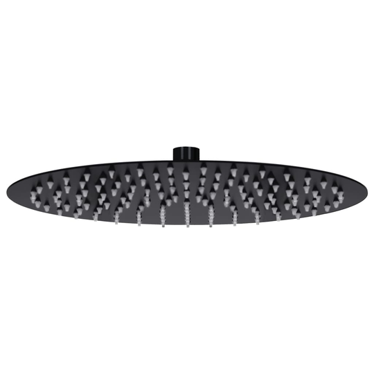 vidaXL regnbrusehoved rustfrit stål 30 cm rund sort