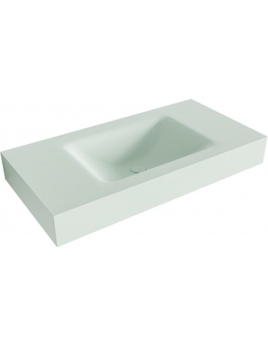 CLOUD væghængt håndvask 90 x 46 cm Solid surface - Svag grøn