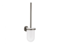 Grohe Essentials væghængt toiletbørste med holder i glas - Børstet Hard Graphite