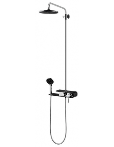 FIBER brusesæt m/mixer H111 - 176 cm - Krom/Sort