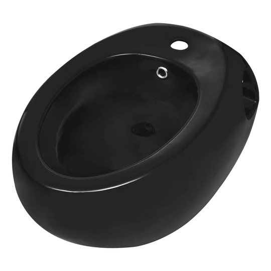 Væghængt bidet sort keramik