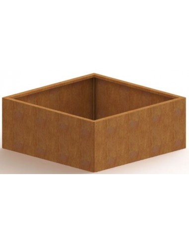 Miami højbed uden bund H100 x B100 x D100 cm i corten stål