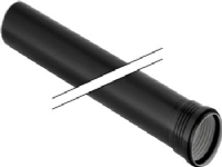 Geberit Silent afløbsrør 110x500mm, 1mf, Sort, PP
