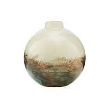 Vase, Earth, Beige/Metallic - Hurtig levering og gratis fragt over 99 DKK.