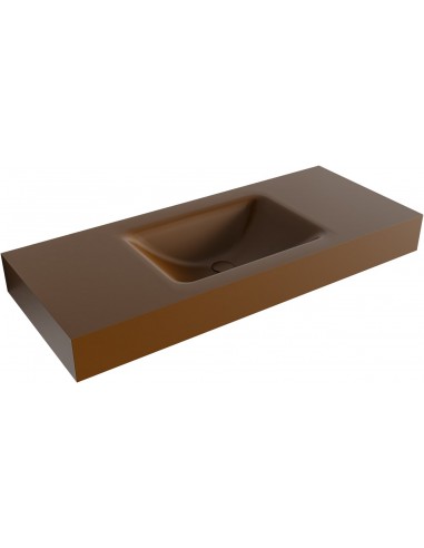 CLOUD væghængt håndvask 110 x 46 cm Solid surface - Rust