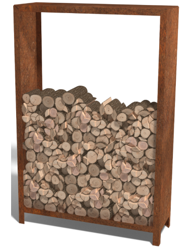 Indiana brændereol H180 x B120 cm i corten stål