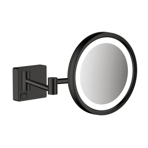 Hansgrohe AddStoris kosmetikspejl, LED-lys, mat sort
