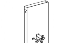 Geberit Monolith cisterne modul - 480x106x1010mm 3/6ltr sort