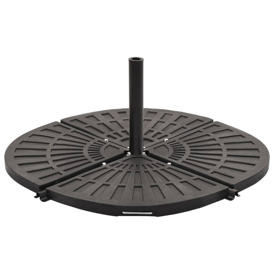 vidaXL parasolvægtplader 4 stk. 56 kg vifteformet sort
