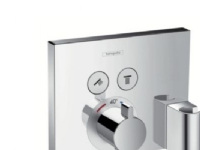hansGrohe ShowerSelect termostat med 2 udtag og integreret bruserholder og slangeudtag
