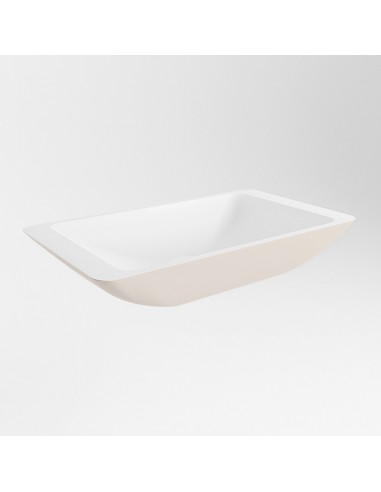 TOPI håndvask 59,5 x 34,5 cm Solid surface - Talkum/Linned