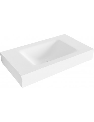 CLOUD væghængt håndvask 80 x 46 cm Solid surface - Talkum
