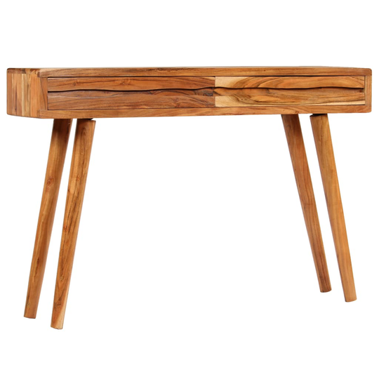 vidaXL konsolbord med udskårne låger massivt akacietræ 118 x 30 x 80 cm