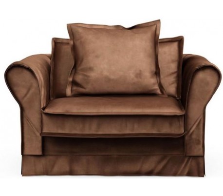 Carlton Lænestol i velour B120 cm - Chokolade