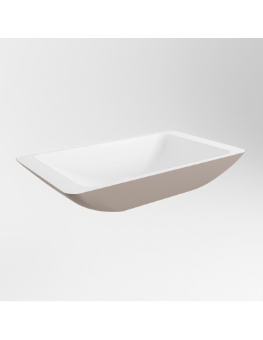 TOPI håndvask 59,5 x 34,5 cm Solid surface - Talkum/Røg