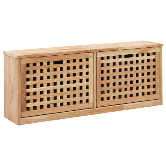 vidaXL skobænk 94 x 20 x 38 cm massivt valnøddetræ