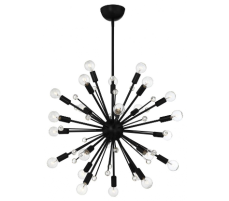 Galea 24 Lysekrone Ø58 cm - Mat sort