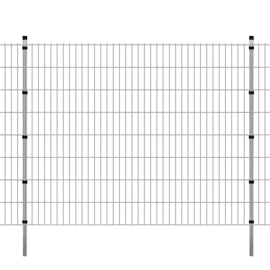 vidaXL Havehegn med stolper 2008x1630 mm. 4 m Sølv