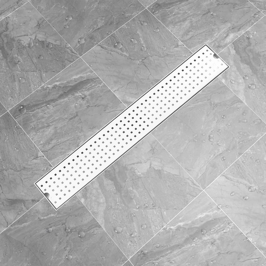vidaXL gulvafløb med små huller 73x14 cm rustfrit stål