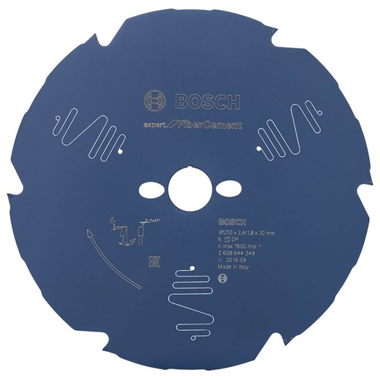 Bosch Rundsavsklinge 250x30x2,4mm 6t Exp Fiber Ceme - 2608644349