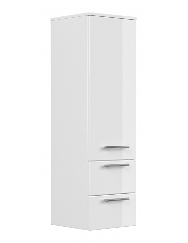 Vægskab i mdf H120 x B35,2 cm - Hvid højglans