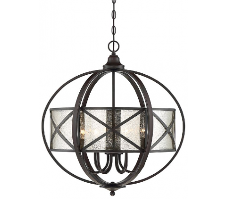 Holland 6 Lysekrone Ø61 cm - Antik bronze/Antik mercury