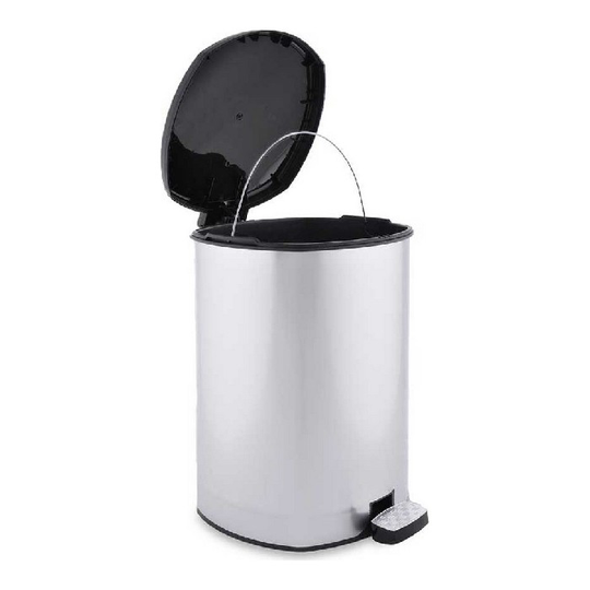 Papirkurv med pedal Sølvfarvet Plastik 20 L (31,5 x 39 x 37,5 cm)