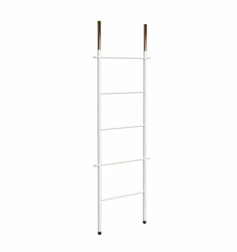 Frost Bukto Ladder Håndklædestativ 58x151,5 cm, Hvid/Kobber