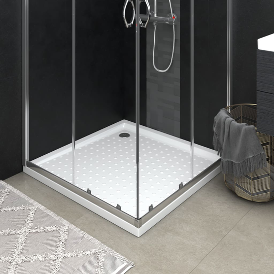 vidaXL brusekar med dupper 80x80x4 cm ABS hvid