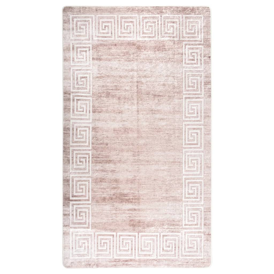 vidaXL gulvtæppe 190x300 cm skridsikkert og vaskbart beige